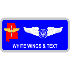 Image for Al-935 Blue AL State Outline Daphne HS Name Tag