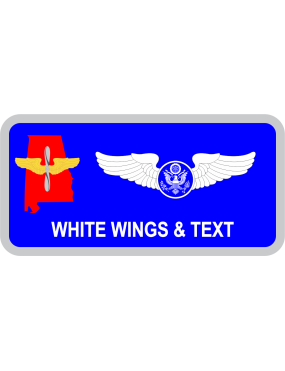 Image for Al-935 Blue AL State Outline Daphne HS Name Tag