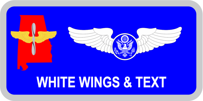 Al-935 Blue AL State Outline Daphne HS Name Tag