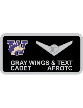 Image for AFROTC Det 910 W with Huskies Logo Name Tag