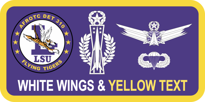 AFROTC Det 310 LSU Tiger Logo Name Tag