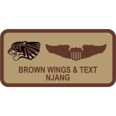 Image for 141 ARS Desert Tiger Head Name Tag