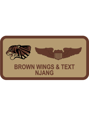 Image for 141 ARS Desert Tiger Head Name Tag
