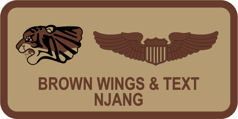 141 ARS Desert Tiger Head Name Tag