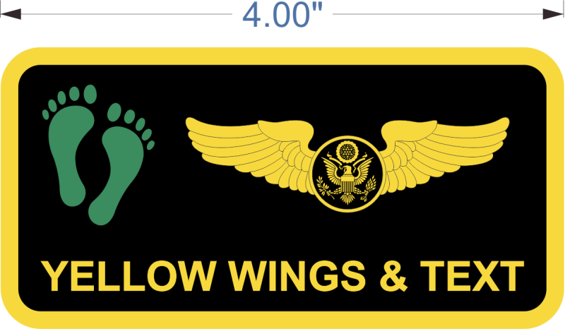 106 OSS Green Feet Name Tag