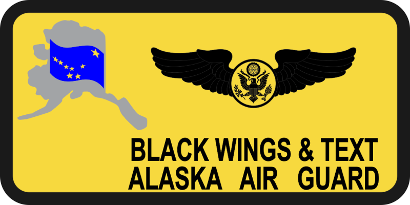 168 ARS Alaska ANG Yellow B-G Name Tag