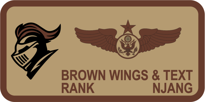 170 ARS Desert Knight Name Tag