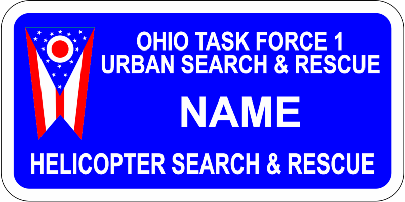 Ohio Task Force 1 Blue Name Tag 