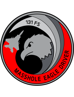 Image for 131 FS Masshole Eagle Driver Gray, Black & Red Patch