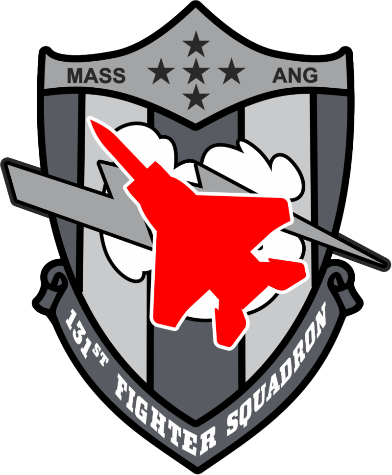 131 FS MASS ANG Shield Gray/Black/Red Patch