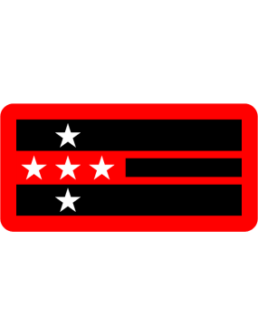 Image for 131 FS Black, Red White Stars Pocket Tab