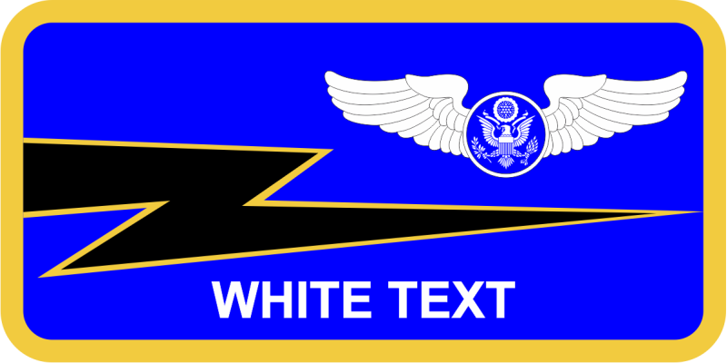 118 AS Lightning Bolt Name Tag