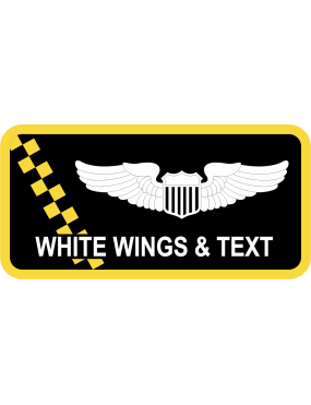 Image for 127 WG Yellow/Black Checkerboard Name Tag