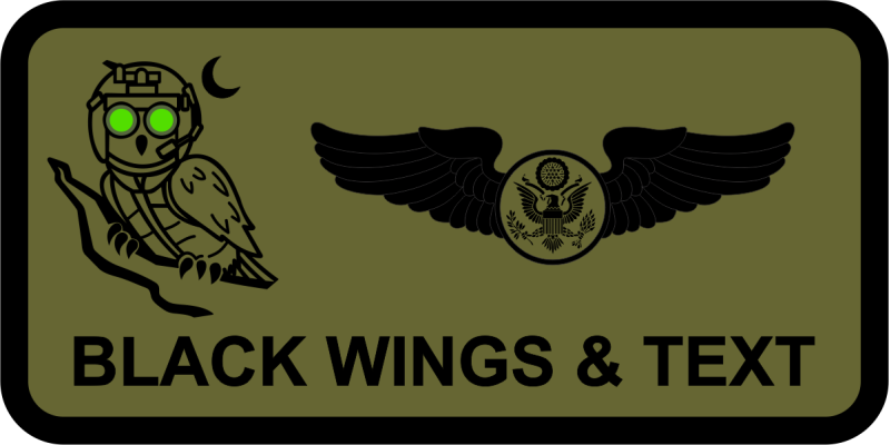 193 SOS Owl Large Name Tag