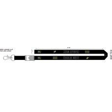 Image for 130 AS Black/Green Lanyard