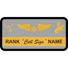 Image for 187 AS Gray & Yellow Name Tag