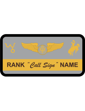 Image for 187 AS Gray & Yellow Name Tag