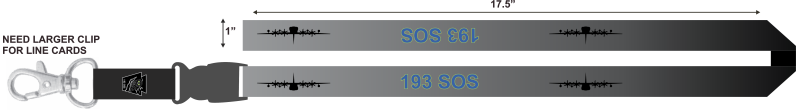 193 SOS Gray, Black, Blue C-130 Lanyard