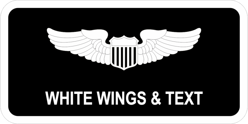 AF Name Tag Black B/G White Border