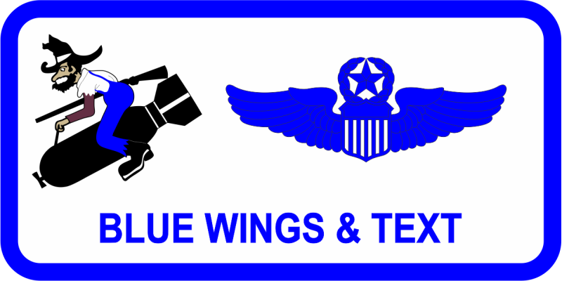 730 AMTS Dude Riding Bomb White Name Tag 