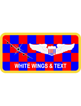 Image for 54 ARS Blue/Red Checks Gray KC-135 Boom Down Name Tag