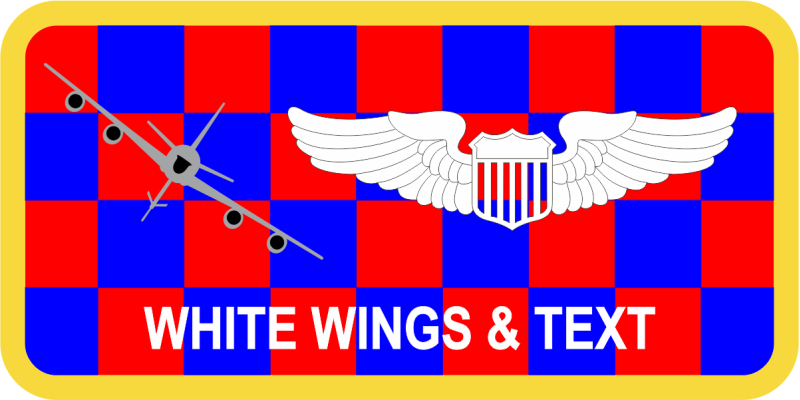 54 ARS Blue/Red Checks Gray KC-135 Boom Down Name Tag