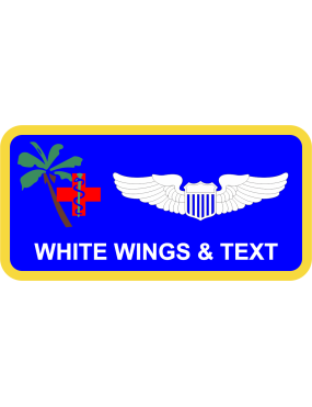 Image for 36 MDG Palm Tree with Red Cross and Caduceus Name Tag