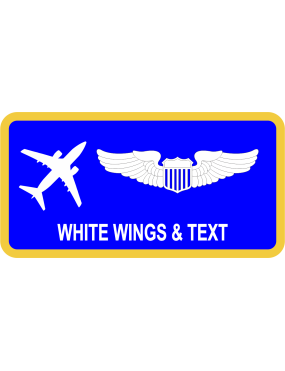 Image for 201 AS White C-40 Aircraft Name Tag