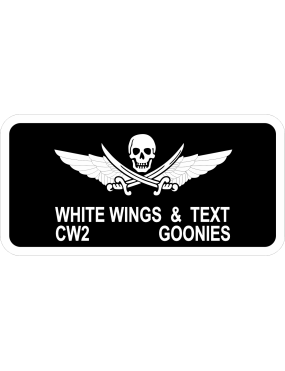 Image for A/1-228 AVN Regt Skull with Wings & Swords Name Tag