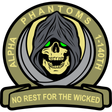 Image for 1-140th Aviation Regiment - No Rest For The Wicked Pocket Tab