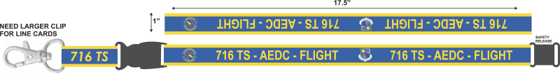 716 TS Blue/Yellow Lanyard