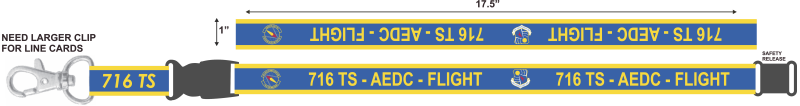 716 TS Blue/Yellow Lanyard