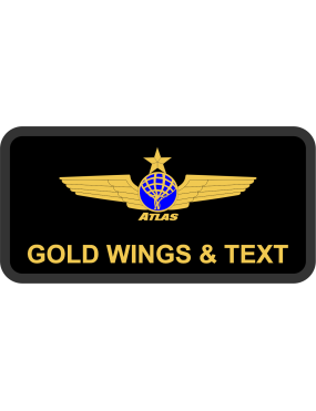 Image for Atlas Air Black w/Black Border Name Tag