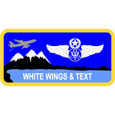 Image for 314 ARS KC-135 Banking Over High Sierras Name Tag