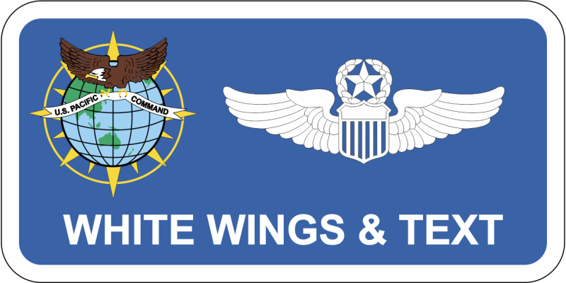 U.S. Pacific Command Name Tag 2026 White Border