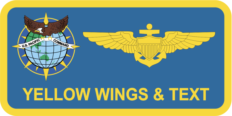 U.S. Pacific Command Name Tag 2026 Yellow Border