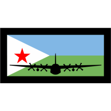 Image for 10 EAES Djibouti Flag with Black C-130 Pocket Tab