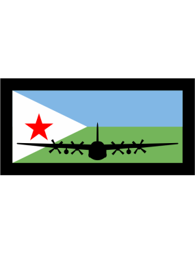 Image for 10 EAES Djibouti Flag with Black C-130 Pocket Tab