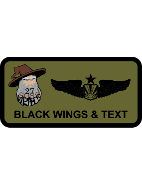 Image for 27 SOSS OLD Wizard w/Text Name Tag, Cannon AFB