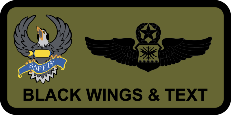 27 SOW Safety Gray Eagle with Blue Banner Name Tag