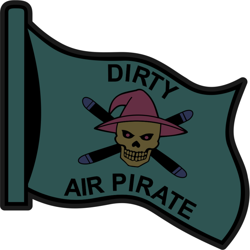 12 SOS Dirty Air Pirate Subdued Patch