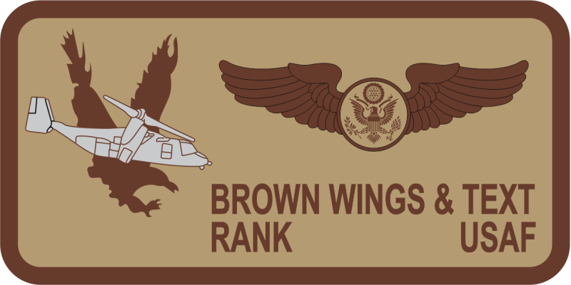 20 SOS CV-22 Osprey Eagle Desert Name Tag