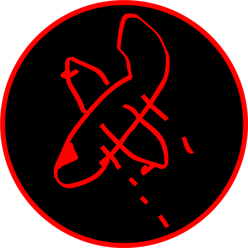 16 SOS SOTU 016 Black & Red C-130 Line Art Sticker