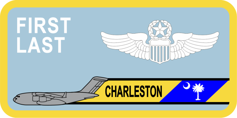 437 AW Tail Flash Name Tag