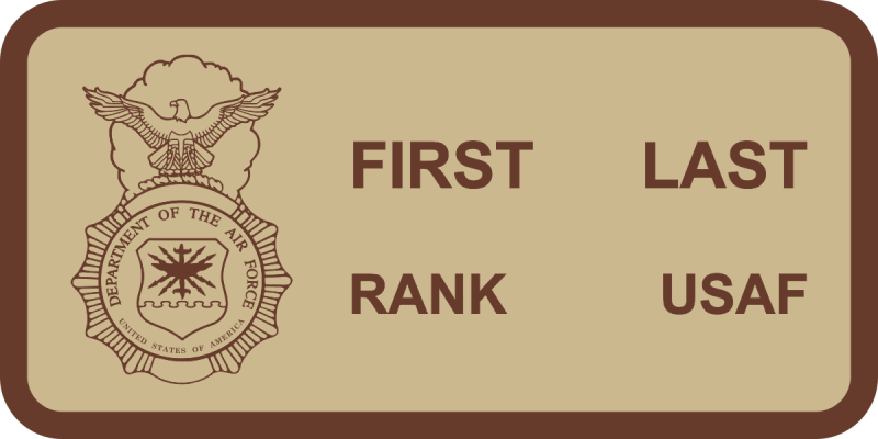 628 SFS  Desert Name Tag
