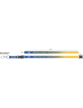 Image for 14 AS Lanyard with Blue to Yellow Fade
