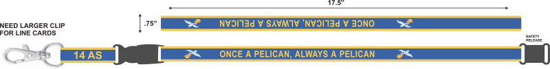 14 AS Lanyard with Yellow Border