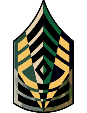 Image for Army First Sergeant Chevron 6 Panel Patch