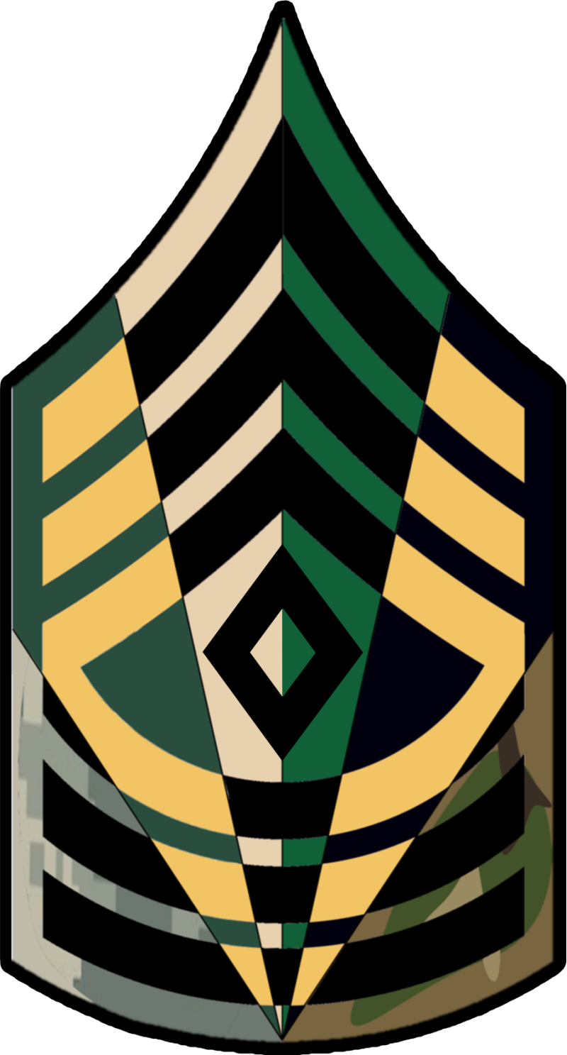 Army First Sergeant Chevron 6 Panel Patch