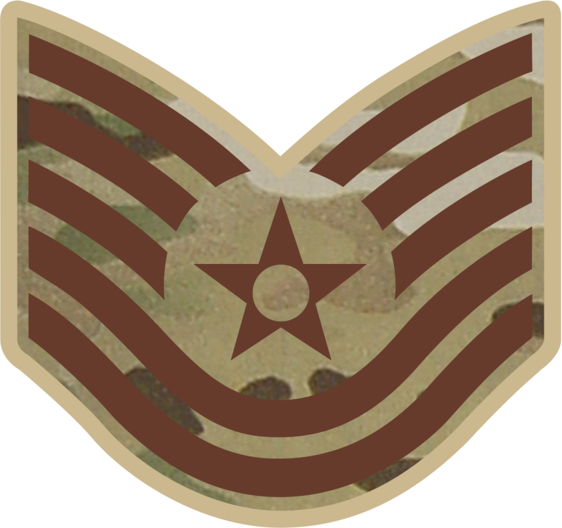 TSgt Stripes 4 inch OCP Patch